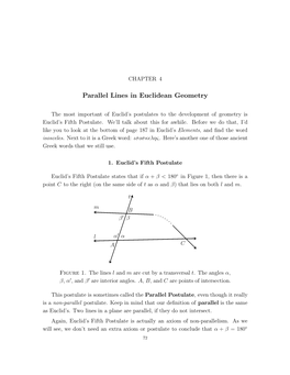 Parallel Lines in Euclidean Geometry