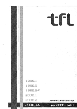 Terci"Turue"Tensl-{Cip Tidskrift Ror Litteraturvetenskap