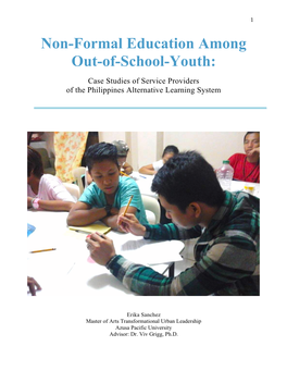 Non-Formal Education Among Out-Of-School-Youth