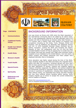 Background Information Iranian Culture