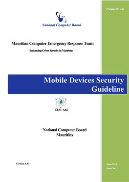 Mobile Devices Security Guideline