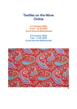 Textiles on the Move Online