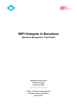 WIFI Hotspots in Barcelona Operations Management - Final Project