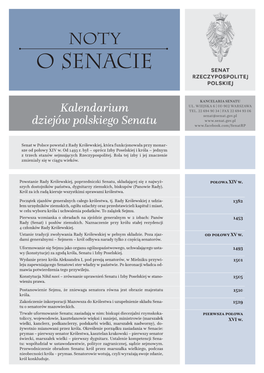Kalendarium Dziejów Polskiego Senatu