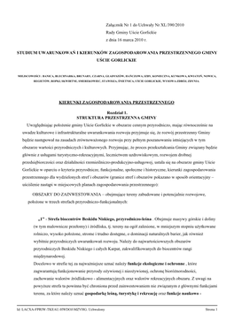 Załącznik Nr 1 Do Uchwały Nr XL/390/2010 Rady Gminy Uście Gorlickie Z Dnia 16 Marca 2010 R