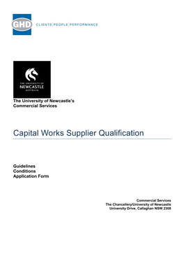 Capital Works Supplier Qualification