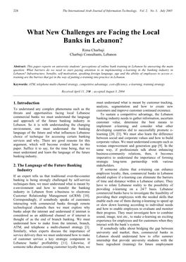 What New Challenges Are Facing the Local Banks in Lebanon?