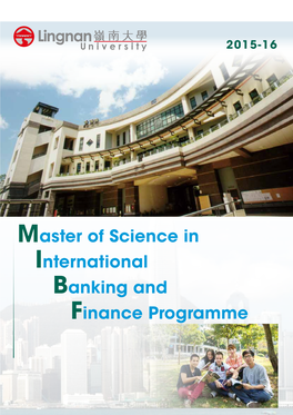 Master of Science in International Banking and Finance Programme Table of Contents