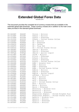 Extended Global Forex Data November 2018