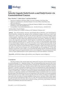 Selectin Ligands Sialyl-Lewis a and Sialyl-Lewis X in Gastrointestinal Cancers