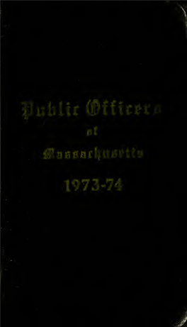 Public Officers of the Commonwealth of Massachusetts