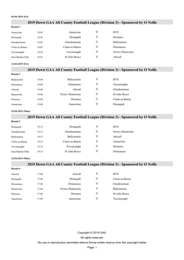 GAA Competition Report