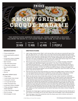 Smoky Grilled Croque Madame