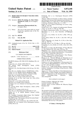 United States Patent (19) 11 Patent Number: 5,872,108 Sandage, Jr