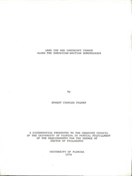 Land Use and Landscape Change Along the Dominican-Haitian Borderlands