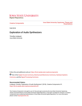 Exploration of Audio Synthesizers