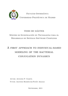 A First Approach to Individual-Based Modeling of the Bacterial Conjugation Dynamics