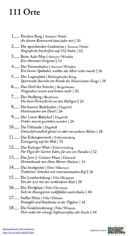 111 Orte 1 Panchos Burg | Amrum/ Nebel an Diesem Kunstwerk Baut Jeder Mit | 10 2 Die Sprechenden Grabsteine | Amrum/Nebel Biogra