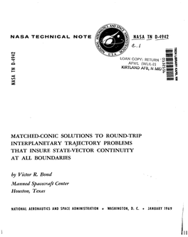 Matched-Conic Solutions to Round-Rip Interplanetary Trajectory Problems