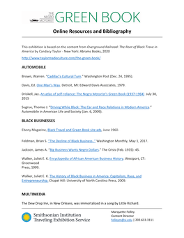 Downloadgreen Book Online Resources and Bibliography