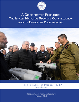 The Israeli National Security Constellation and Its Effect on Policymaking