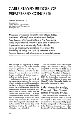 Cable-Stayed Bridges of Prestressed Concrete