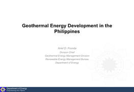 2.2 Geothermal Roadmap Epower Iloilo2018