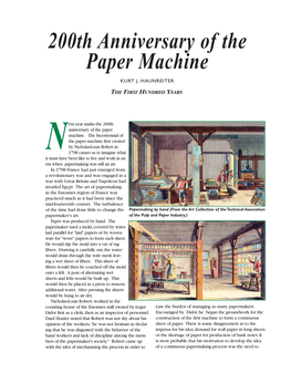 20Th Anniversary of the Paper Machine