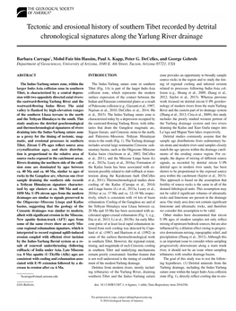 Tectonic and Erosional History of Southern Tibet Recorded by Detrital Chronological Signatures Along the Yarlung River Drainage