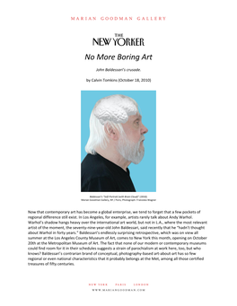 Press No More Boring Art the New Yorker