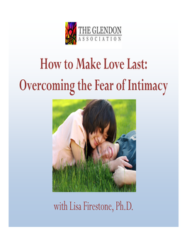 Overcoming the Fear of Intimacy