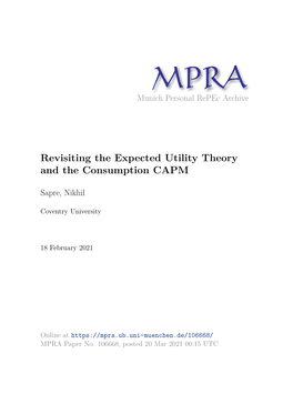 Revisiting the Expected Utility Theory and the Consumption CAPM