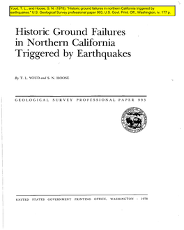 Historic Ground Failures in Northern California Triggered by Earthquakes.