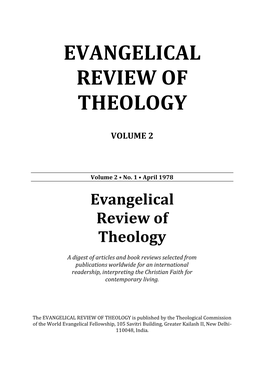 Evangelical Review of Theology