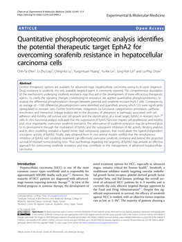 Quantitative Phosphoproteomic Analysis Identifies the Potential