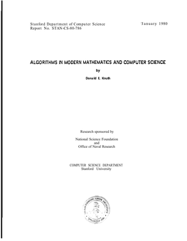 Algorithms in Modern Mathematics and Computer Science