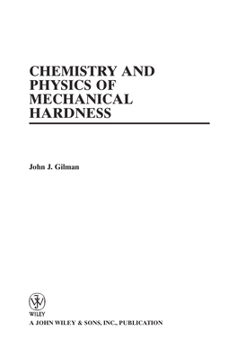 Chemistry and Physics of Mechanical Hardness