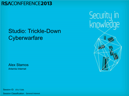 Studio: Trickle-Down Cyberwarfare