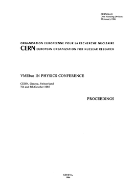 PRIAM and Vmebus at CERN 3 C