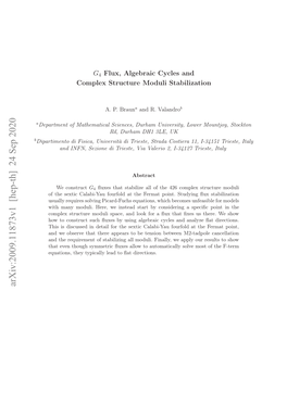 Arxiv:2009.11873V1 [Hep-Th]