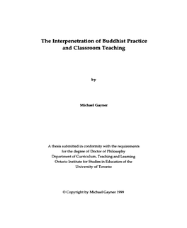 The Interpenetration of Buddhist Practice and Classroom Teaching