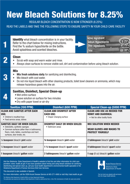 New Bleach Solutions for 8.25%