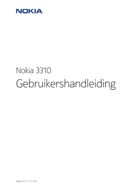 Nokia 3310 Gebruikershandleiding