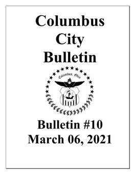 Bulletin #10 March 06, 2021