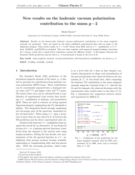 BNL-E821 04 + – 0 DEHZ 03 (E E -Based) Dispersion Integral, Ranging from the Π Γ Threshold to 180.9 ± 8.0 DEHZ 03 (Τ-Based) Inﬁnity