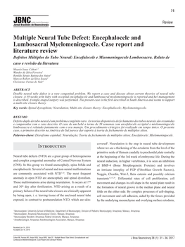 Multiple Neural Tube Defect: Encephalocele and Lumbosacral Myelomeningocele