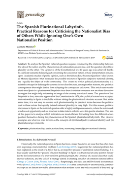 The Spanish Plurinational Labyrinth. Practical Reasons for Criticising the Nationalist Bias of Others While Ignoring One’S Own Nationalist Position