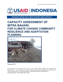 Capacity Assessment of Mitra Bahari: for Climate Change Community Resilience and Adaptation Planning