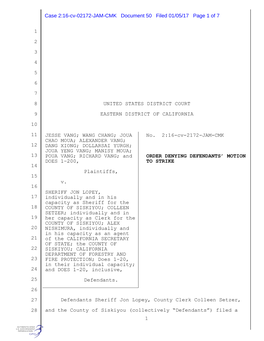 Case 2:16-Cv-02172-JAM-CMK Document 50 Filed 01/05/17 Page 1 of 7