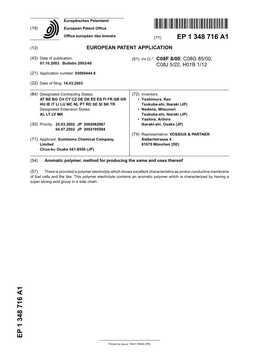 Aromatic Polymer, Method for Producing the Same and Uses Thereof